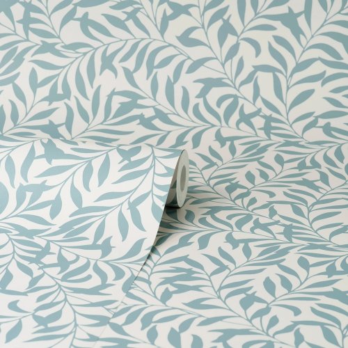 Crown Salix Leaf Blue / Grey Wallpaper Roll