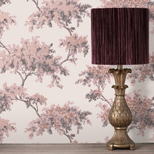 Crown Archive Tree Pink Wallpaper Room