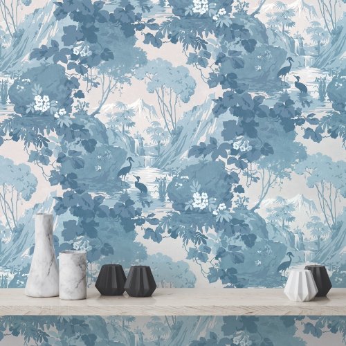 Crown Tranquil Scene Blue Wallpaper Room 2