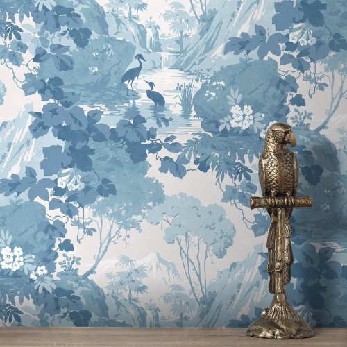 Crown Tranquil Scene Blue Wallpaper Room