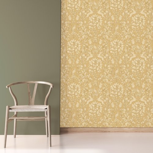 Crown Woodland Mustard Wallpaper Room 2