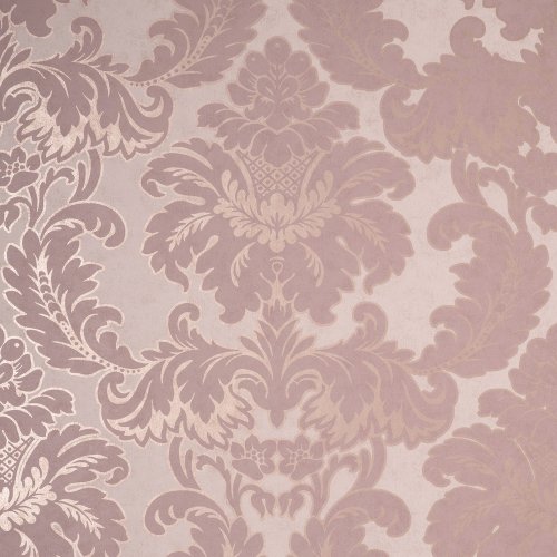 Crown Damask Pink Wallpaper