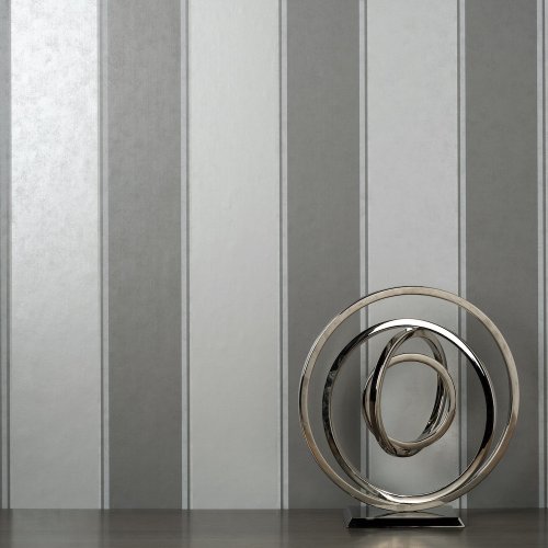 Crown Stripe Grey Wallpaper Room 2