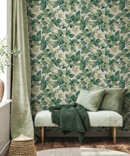 Crown Canopy Green Wallpaper on Feature Wall