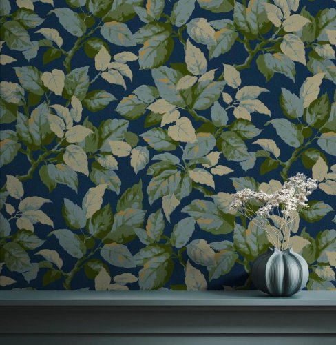 Crown Canopy Blue Wallpaper Room