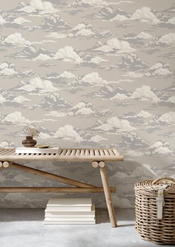 Crown Cumulus Neutral Wallpaper Room 2