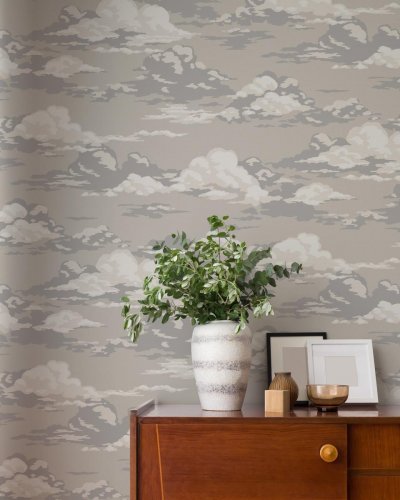 Crown Cumulus Neutral Wallpaper Room