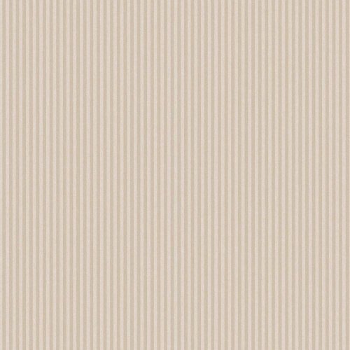 Crown Ticking Stripe Beige Wallpaper pattern