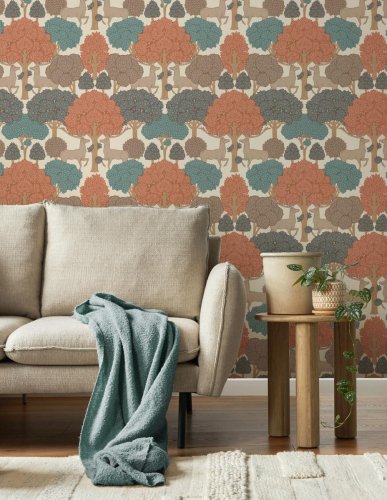 Crown Forest of Arden Orange Wallpaper Room 3