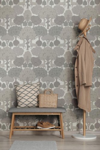 Crown Forest of Arden Grey Wallpaper Room 3