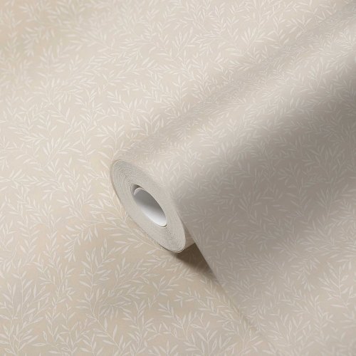 Galerie Ditsy Leaf Motif Beige Wallpaper Roll