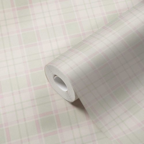 Galerie Check Plaid Green Wallpaper Roll