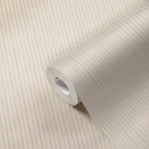 Galerie Pinstripe Motif Beige Wallpaper Roll