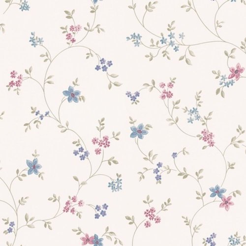 Galerie Petit Floral Motif Blue Wallpaper