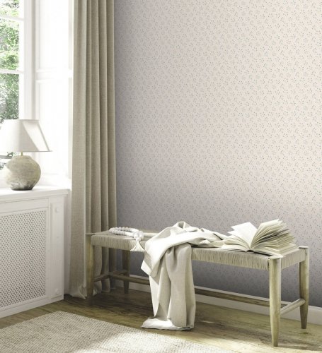 Galerie Forget Me Not Motif Blue / Cream / Green Wallpaper Room 3