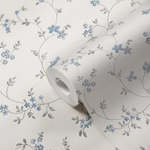 Galerie Petit Floral Motif Blue Wallpaper Roll