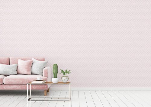 Galerie Forget Me Not Motif Pink / Cream Wallpaper Room