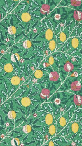 Morris & Co Fruit Tangled Green Wallpaper Long