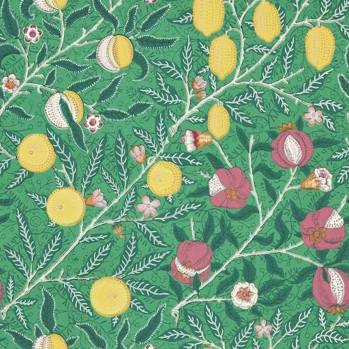 Morris & Co Fruit Tangled Green Wallpaper