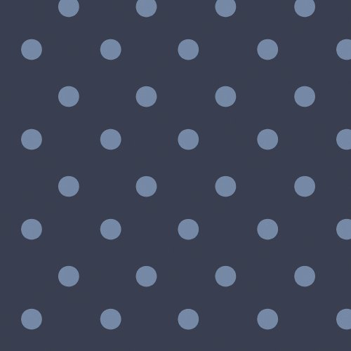 Button Spot Navy wallpaper with baby blue polka dots on a royal navy background