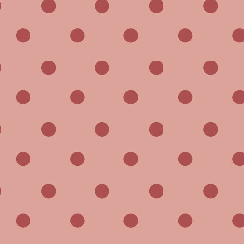 Button Spot Pink wallpaper with cream polka dots on a baby pink background