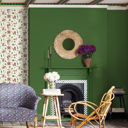 Interior wall painted in Flowering Meadow for a balanced, natural look