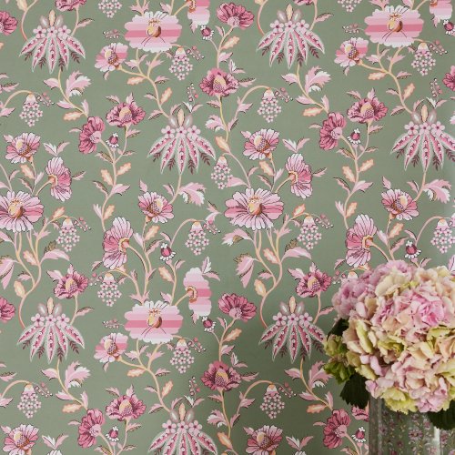 Cath Kidston Friendship Garden Sage Wallpaper