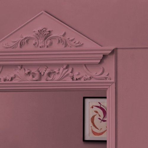 Interior wall painted in Raspberry Gardens for a warm, inviting look