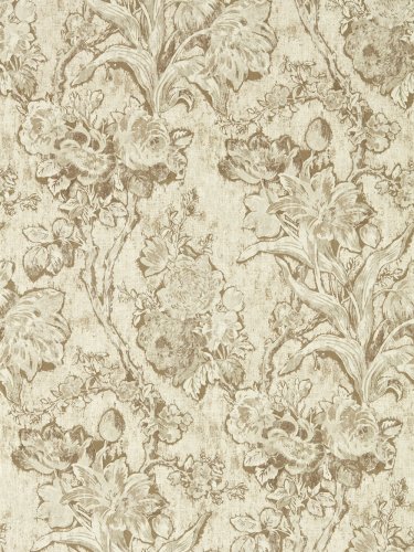 Sanderson Fringed Tulip Toile Jute Wallpaper