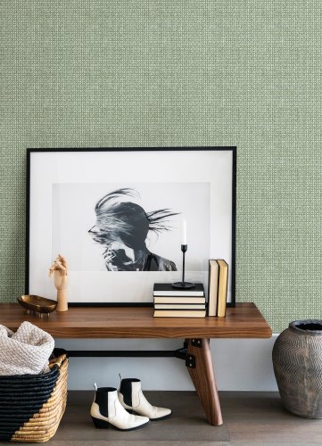 A Street Prints Zia Green Wallpaper Room 2