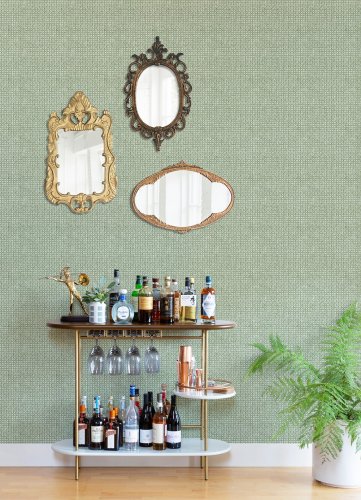 A Street Prints Zia Green Wallpaper Room