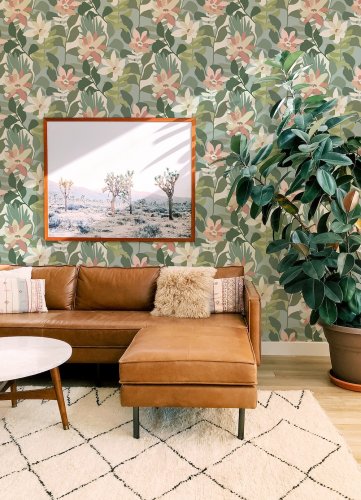 A Street Prints Koko Green Wallpaper Room