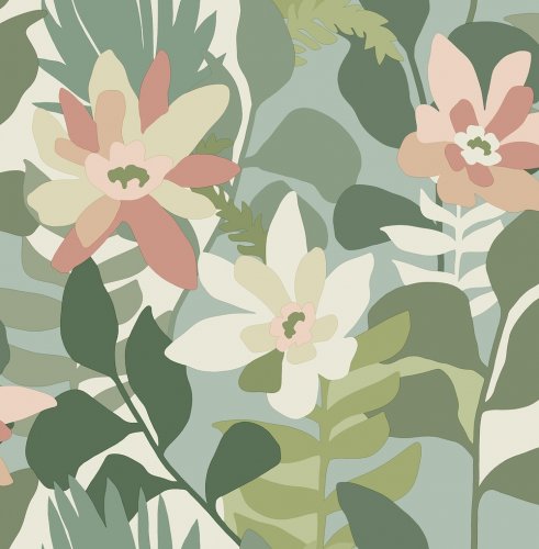 A Street Prints Koko Green Wallpaper