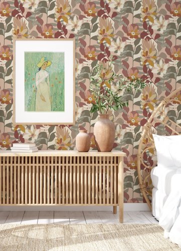 A Street Prints Koko Rose Wallpaper Room 2