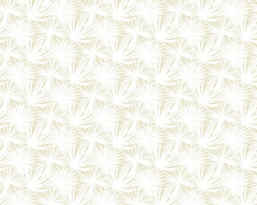 White palm leaf wallpaper on a moss green background by Ohpopsi