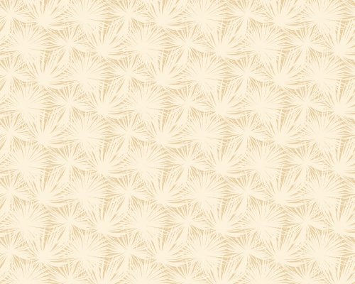 Palm leaf wallpaper in warm peanut and white tones