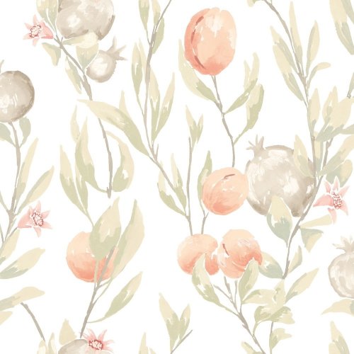 Ohpopsi Pomegranate Trail Blossom Wallpaper with soft pomegranate design