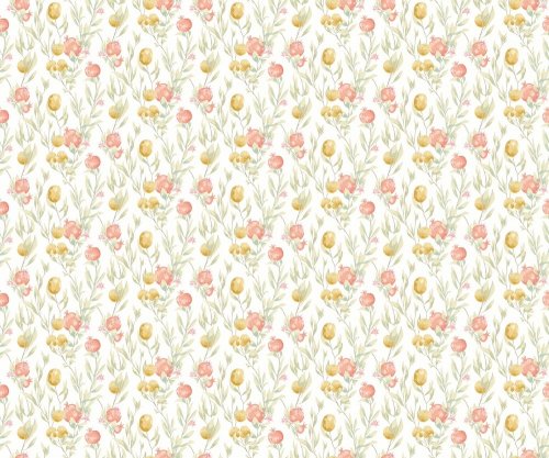 Olive green and pomegranate wallpaper by Ohpopsi