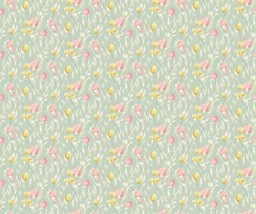 Seafoam wallpaper with pomegranate and leaf design