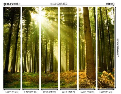 Origin Murals Spruce Forest Evergreen Mural Panels