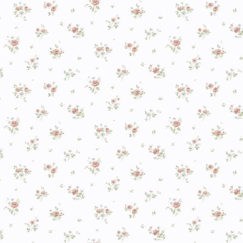 Galerie Pretty Prints Rainbow Floral Pink / Turquoise / Green Wallpaper