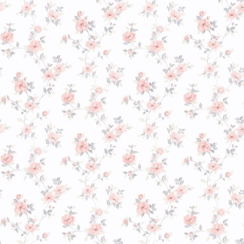 Galerie Pretty Prints Mini Rose Trail Grey / Pink / Beige Wallpaper