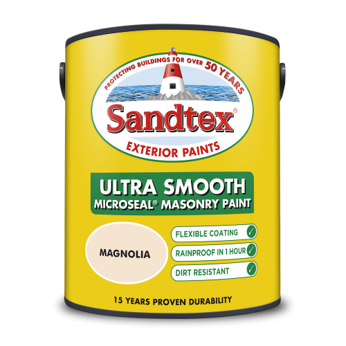 Sandtex Ultra Smooth Masonry Paint 5L Magnolia