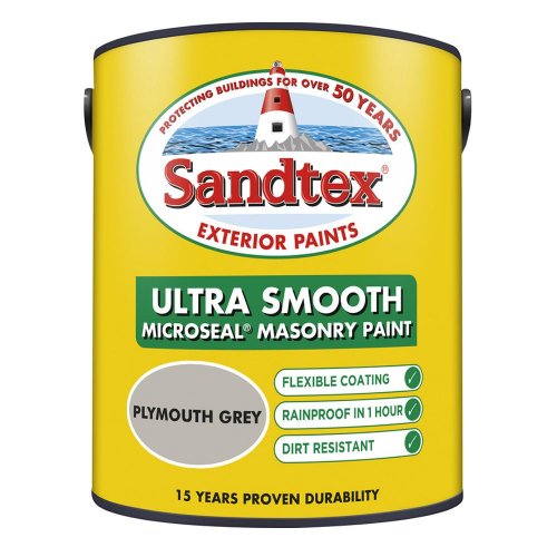 Sandtex Ultra Smooth Masonry Paint 5L Pure Brilliant White