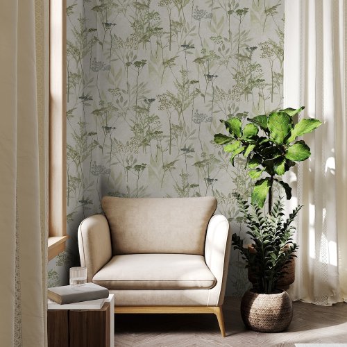 Superfresco Easy Solstice Sage Green Wallpaper Room