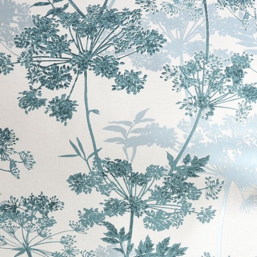 Superfresco Meadow Teal Wallpaper with botanical flower pattern