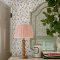 Laura Ashley Priory Coral Pink Wallpaper Room