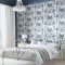 Laura Ashley Tuileries Midnight Blue Wallpaper Room