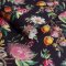 Roll shot of Physic Garden Blackcurrant Wallpaper with exotic flowers and fruits in rich colours