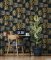 Holden Decor Regal Beasts Navy Wallpaper Room